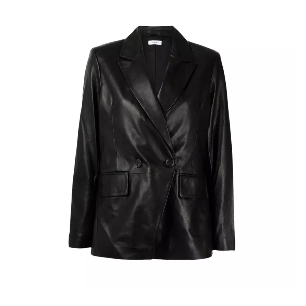 ANINE BING GRACE LEATHER BLAZER